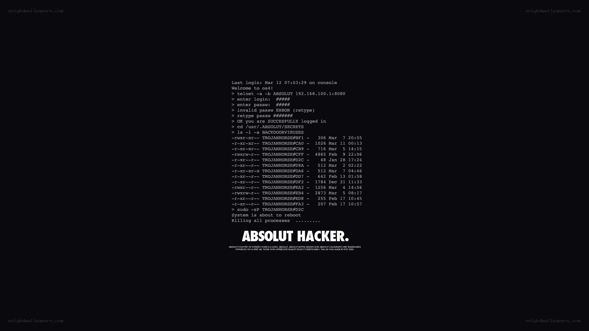 Absolut Hacker Ad