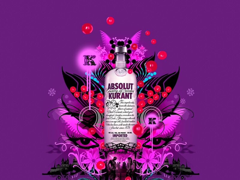 Absolut Kurant Bottle