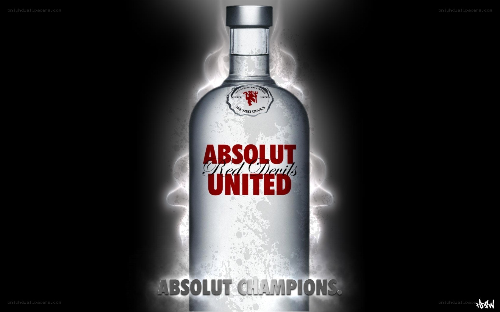 Absolut Red Devils bottle