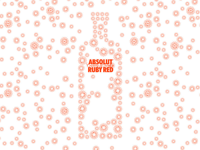 Absolut Ruby Red bottle design