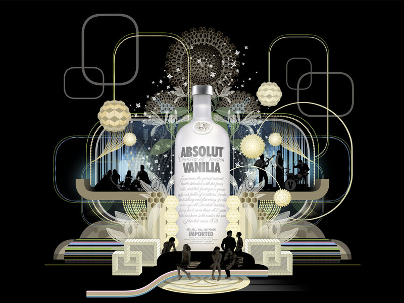 Absolut Vanilia bottle art