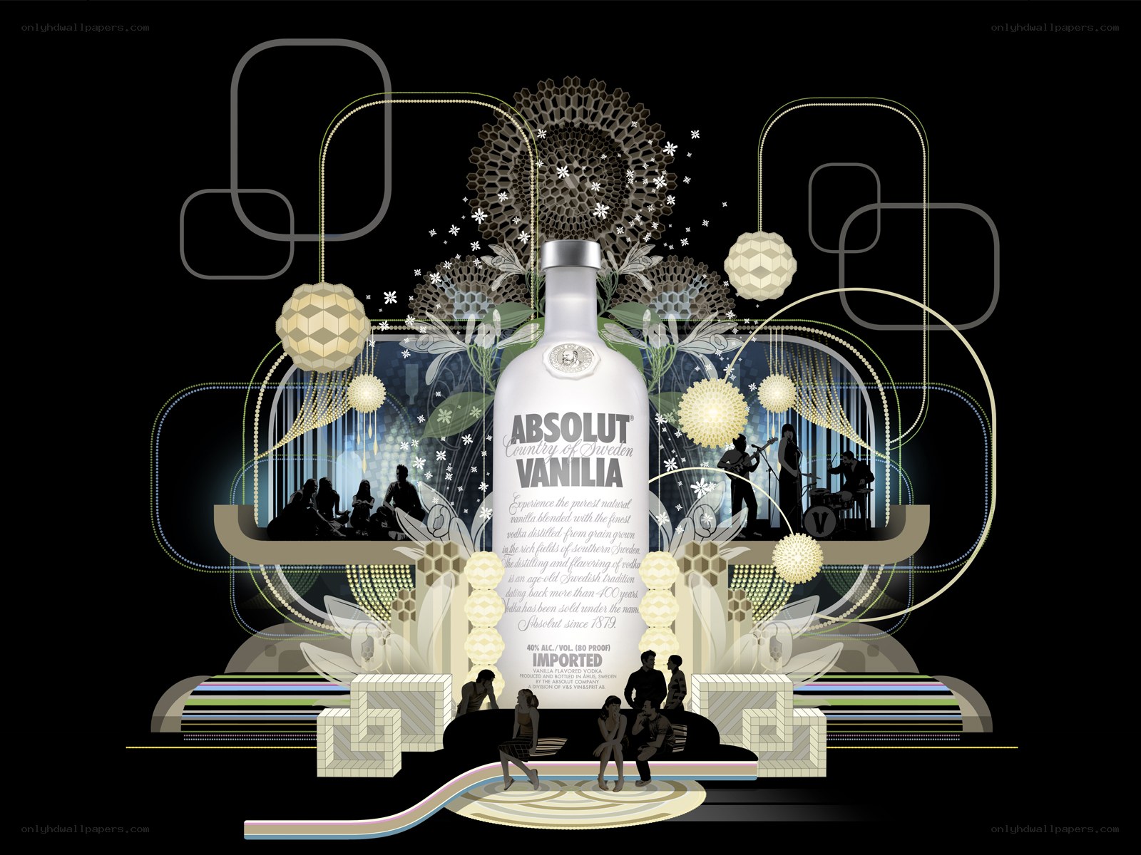Absolut Vanilia bottle art