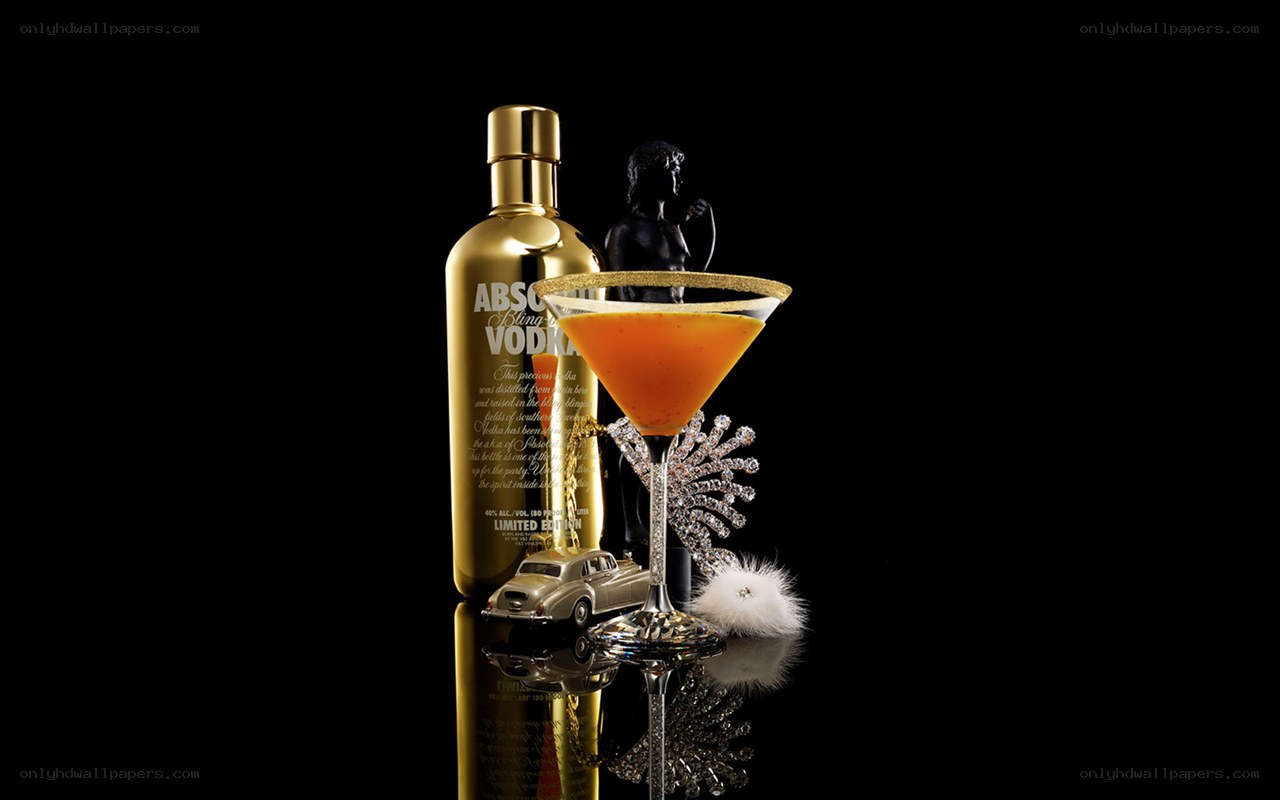 Absolut Vodka and cocktail