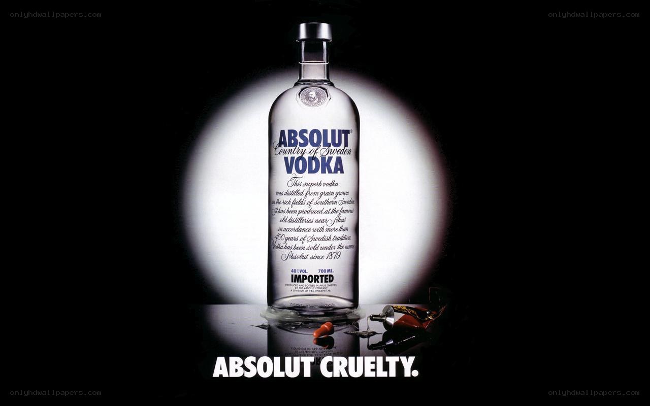 Absolut Vodka bottle ad