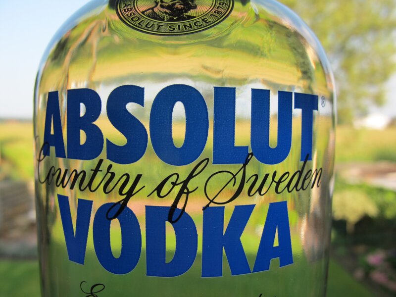 Absolut Vodka Bottle — Blue, Serene
