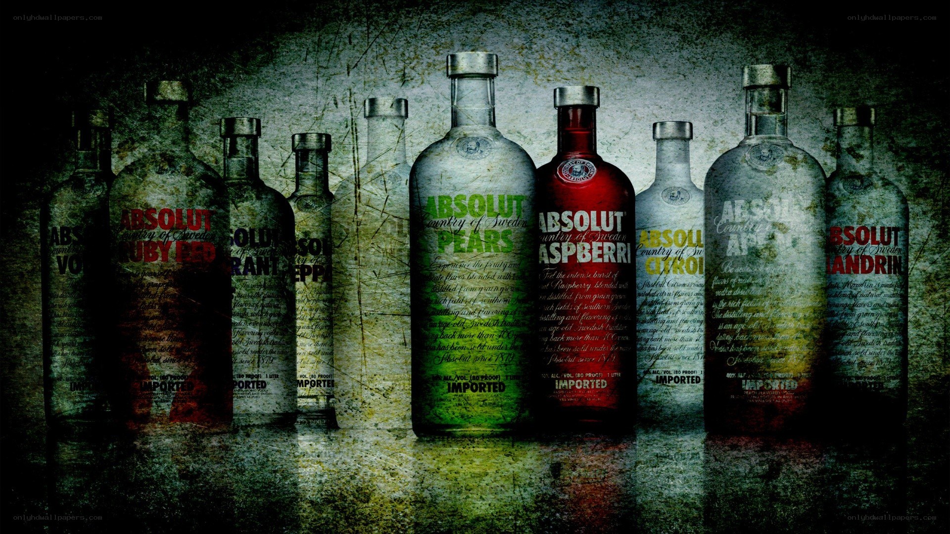 Absolut vodka bottle collection