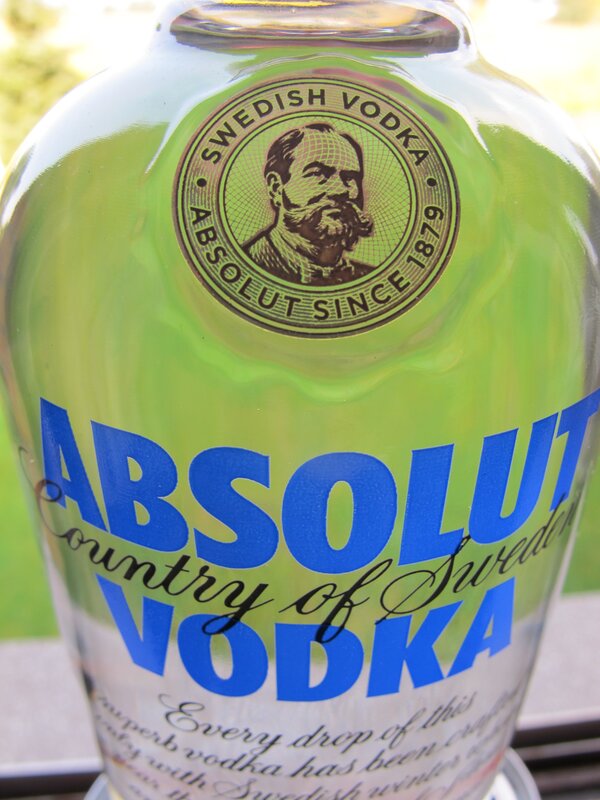 Absolut Vodka Bottle — Green
