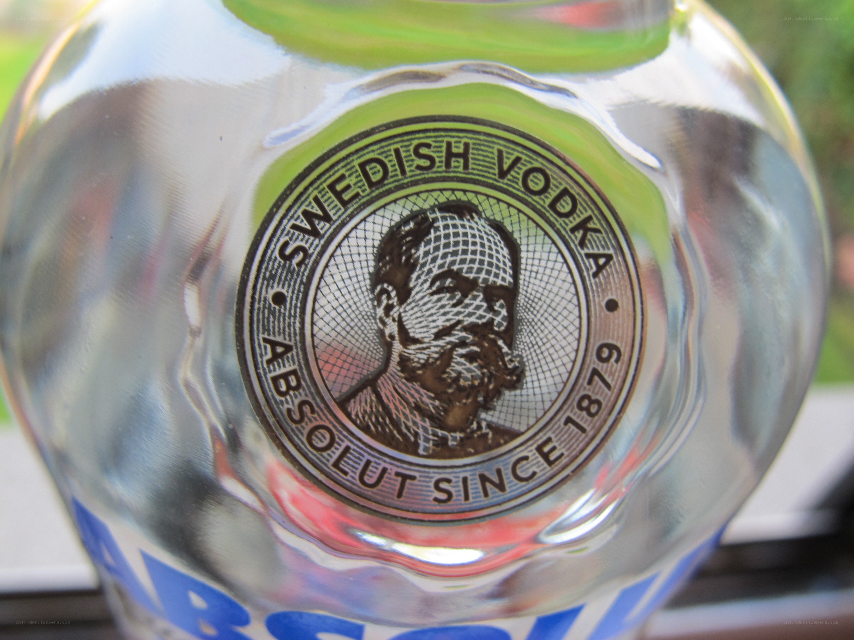 Absolut Vodka bottle label