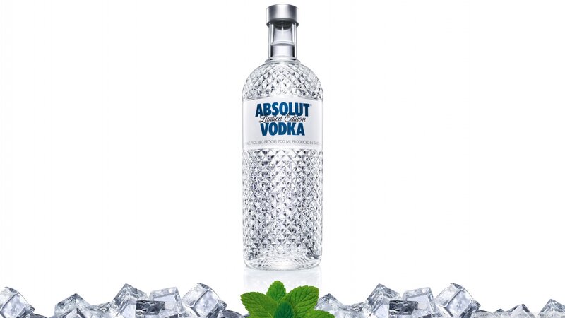 Absolut Vodka Bottle — White, Clean, Cool