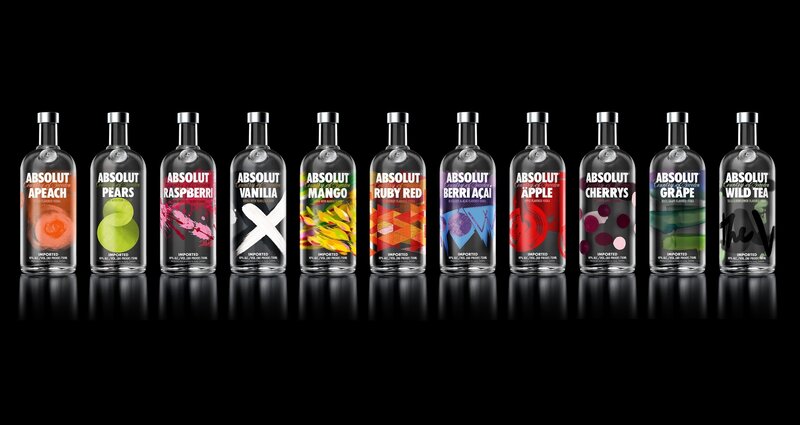 Absolut Vodka Bottles — Black