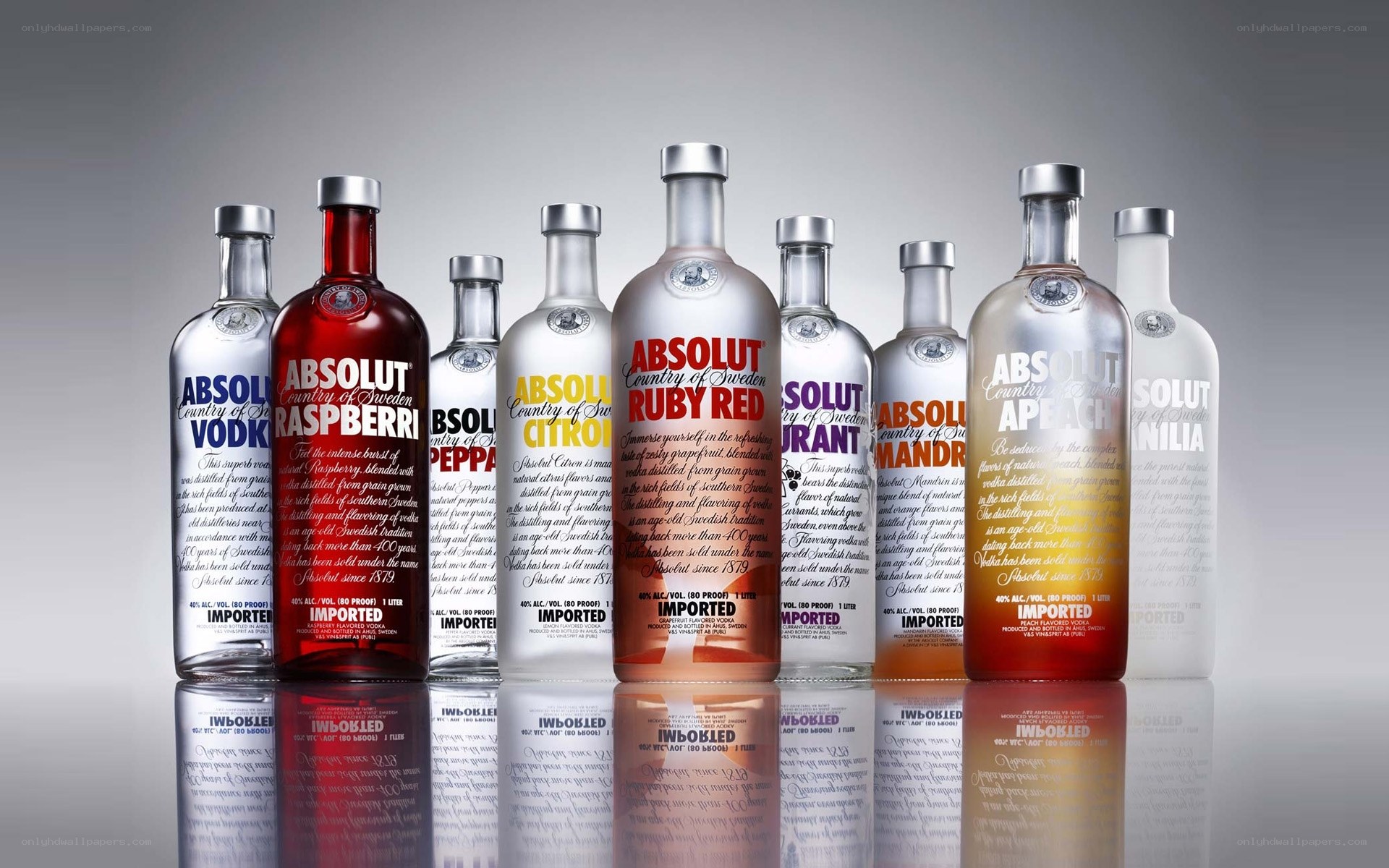 Absolut Vodka flavor lineup
