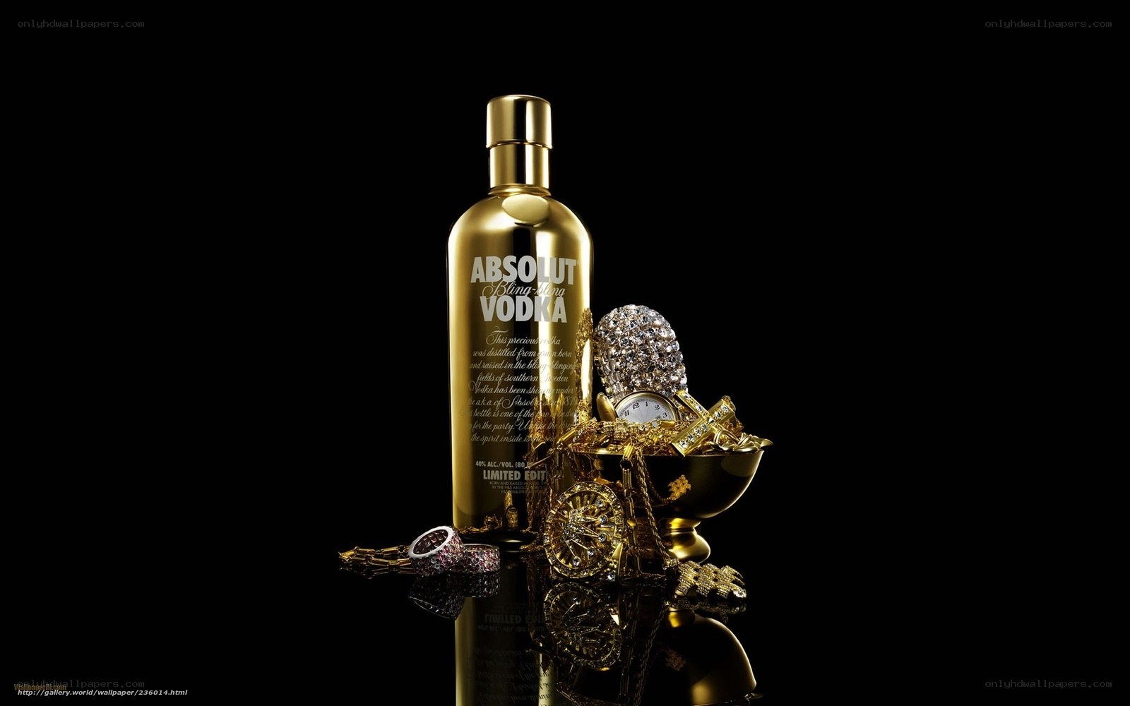 Absolut Vodka Gold Bottle