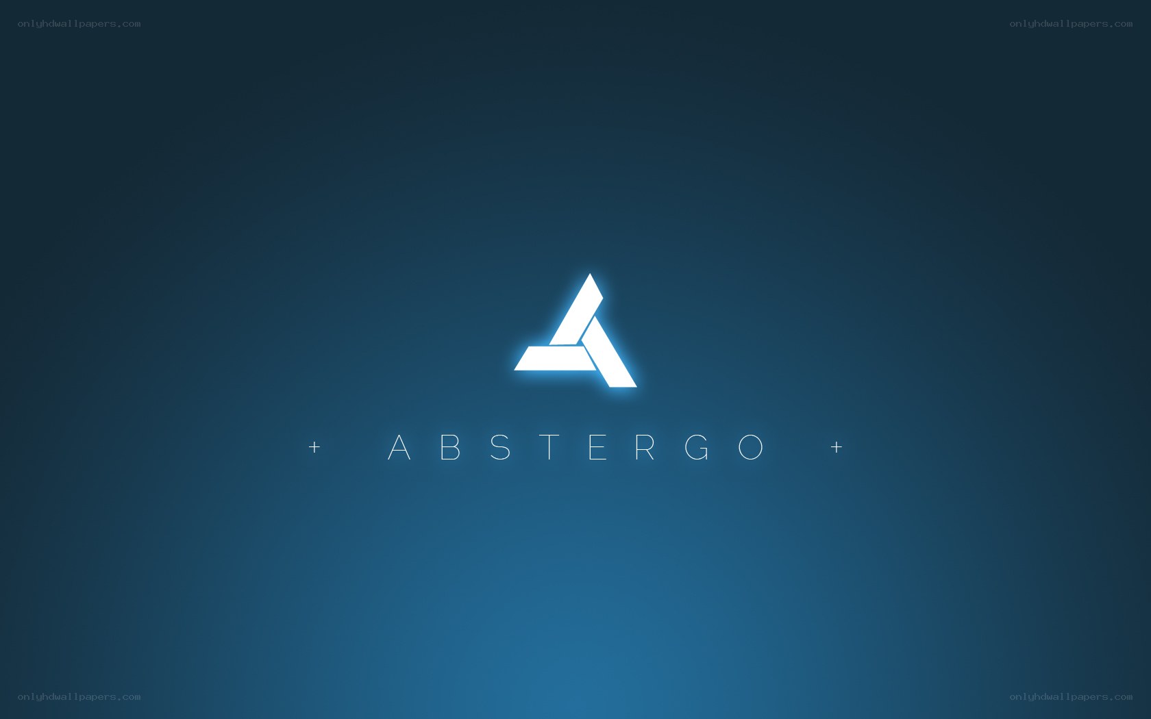 Abstergo logo on blue background