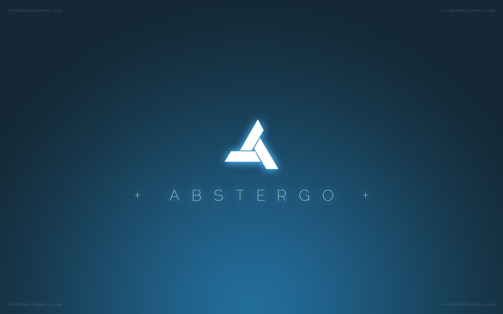 Abstergo logo on blue background