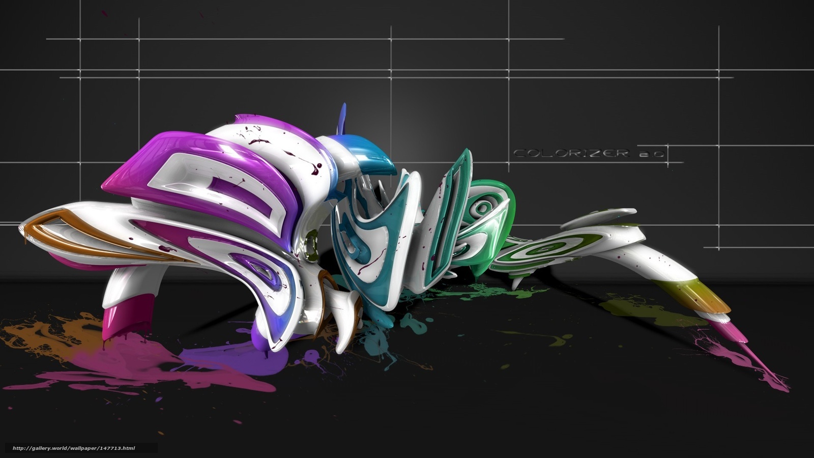 Abstract 3D Art Sculpture