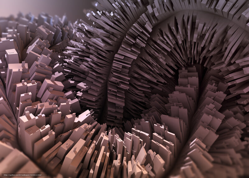 Abstract 3D city tunnel
