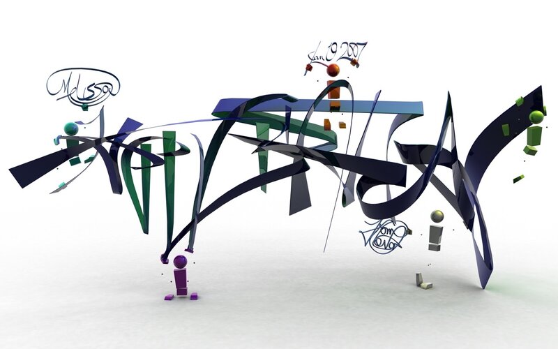 abstract 3D digital art