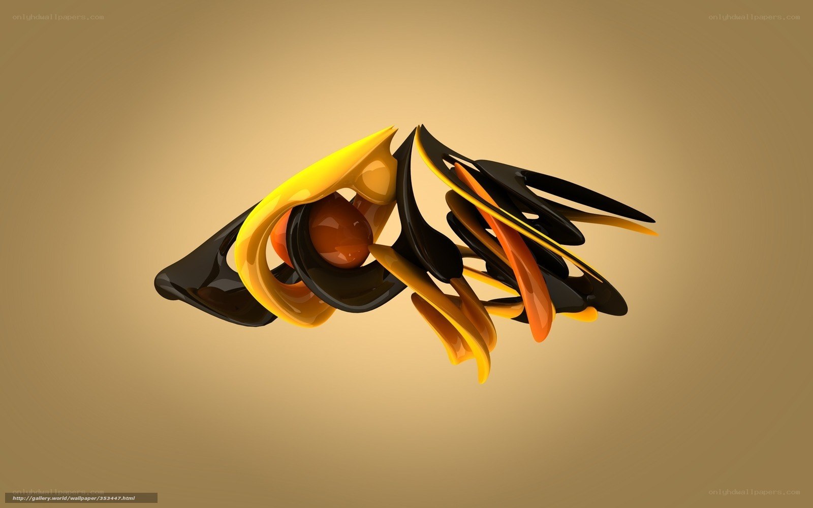 Abstract 3D fluid sculpture