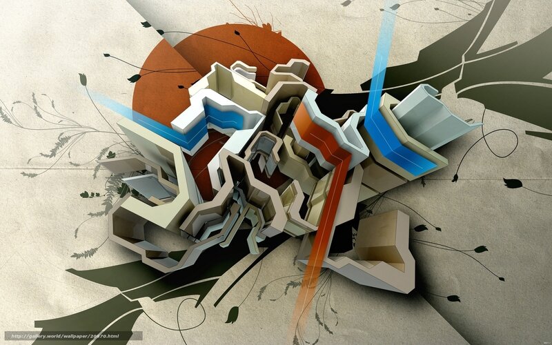 Abstract 3D geometric art