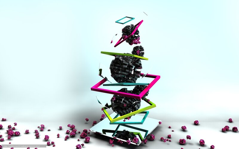 Abstract 3D Geometric Composition