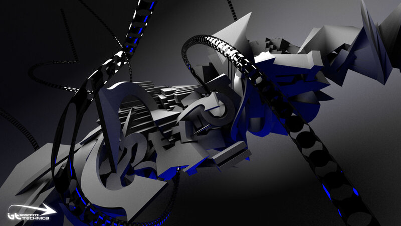 Abstract 3d Graffiti Structure