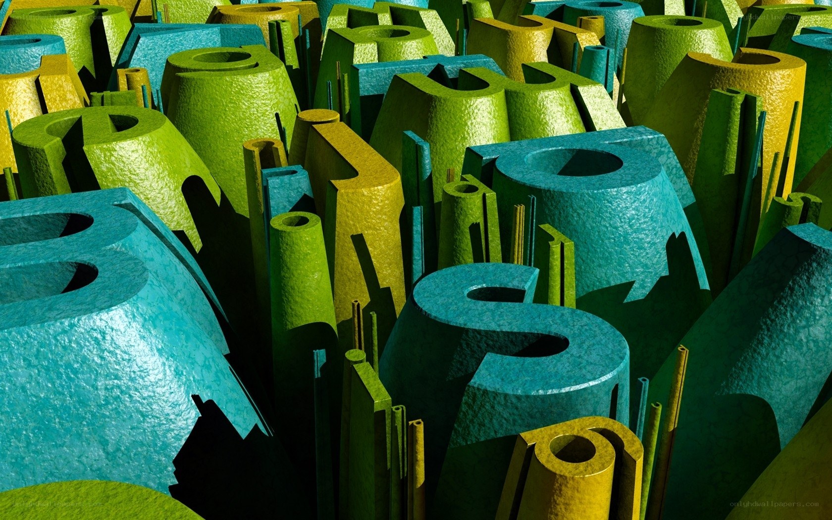 Abstract 3D letter sculpture