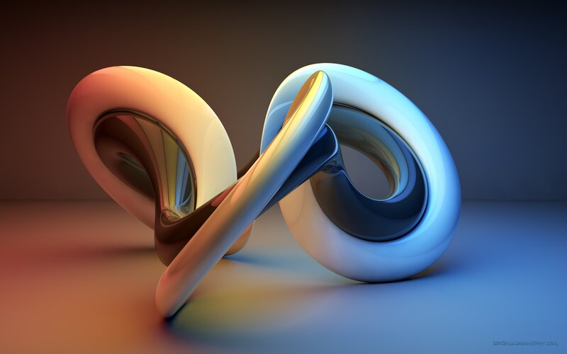 Abstract 3d Shapes — Blue