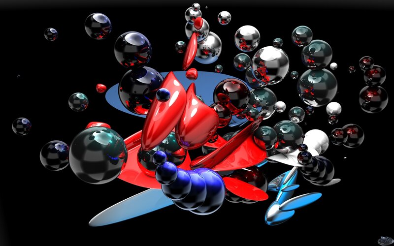 Abstract 3D sphere explosion