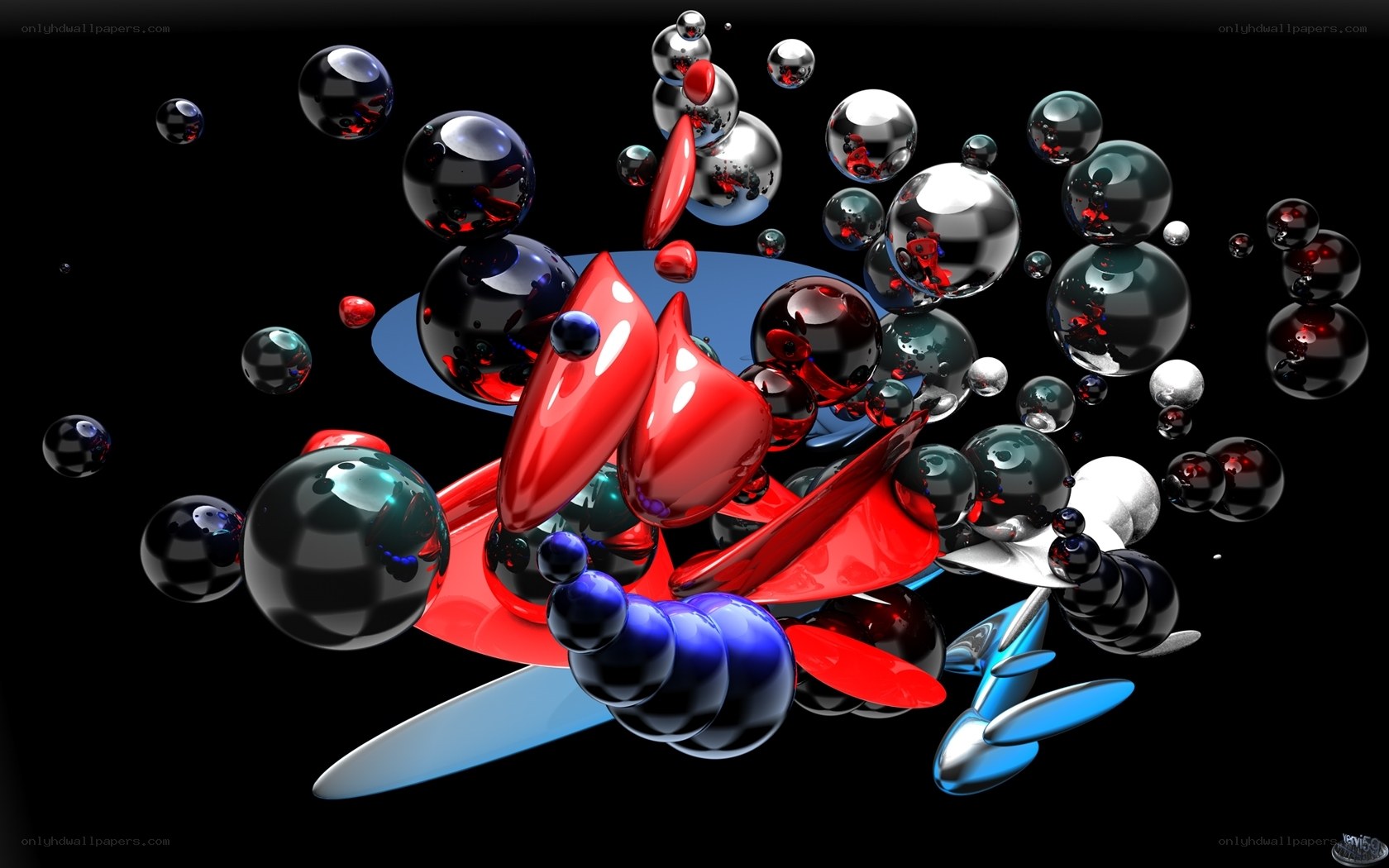 Abstract 3D sphere explosion