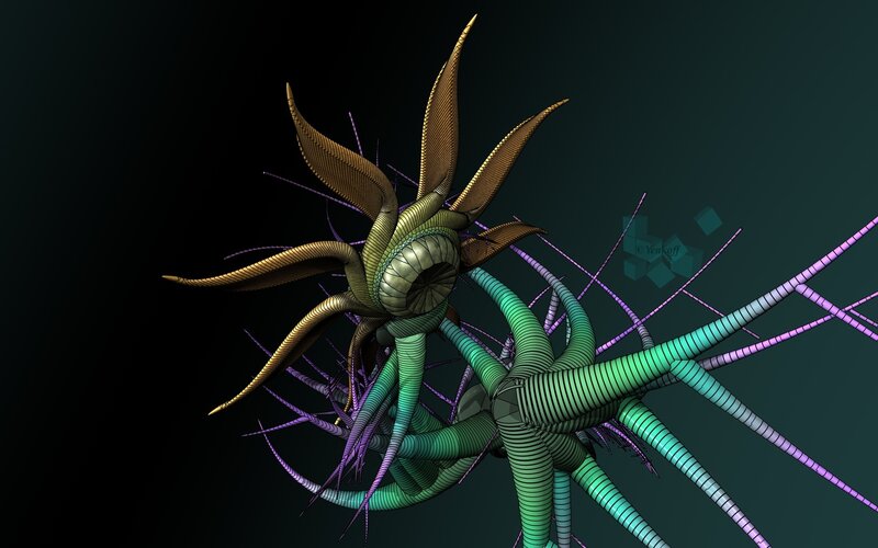 Abstract Alien Creature — Green