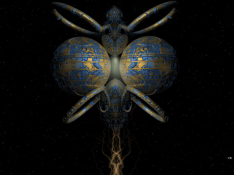 Abstract alien spacecraft