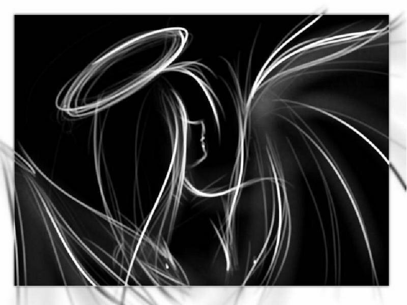abstract angel light drawing