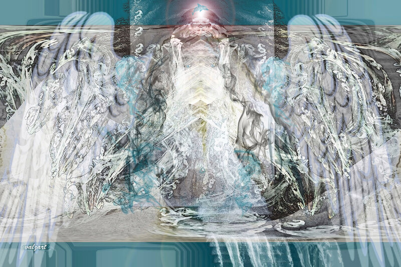 abstract angelic figure