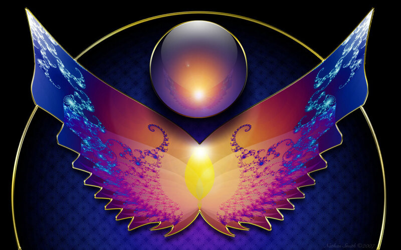 Abstract angelic wings design