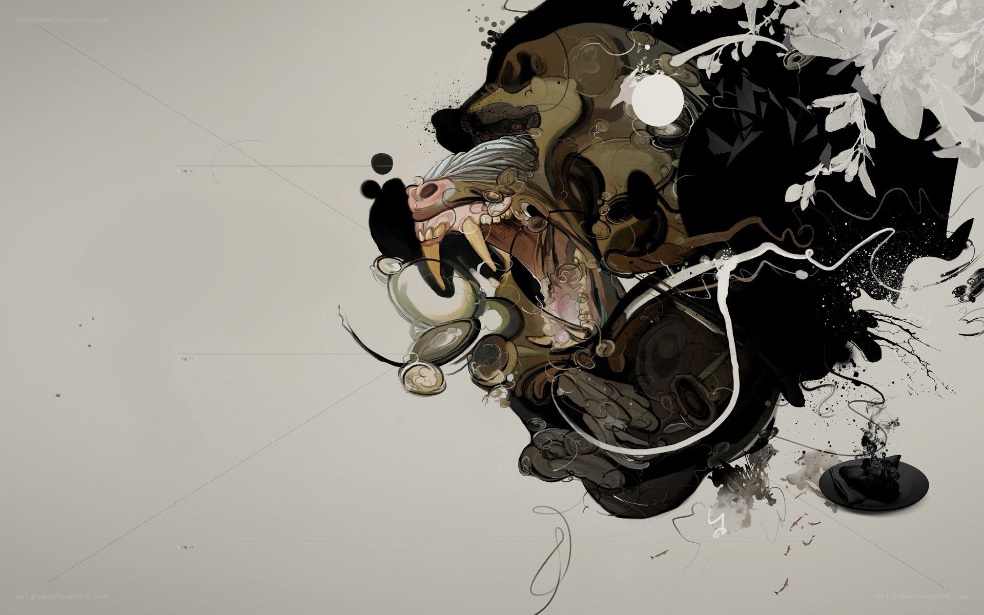 abstract animal art illustration