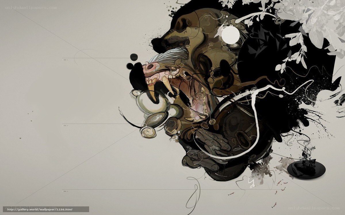 abstract animal art wallpaper