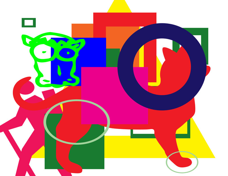 Abstract Animal Figures