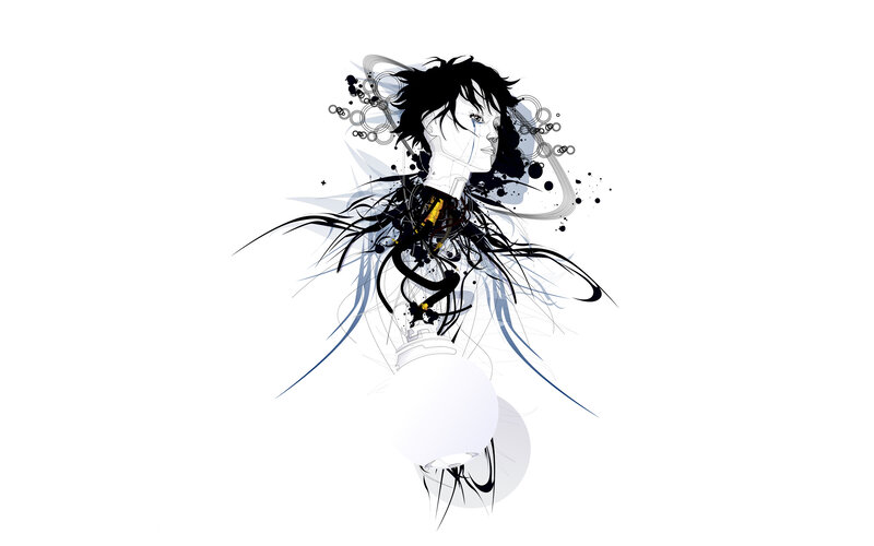 abstract anime character art