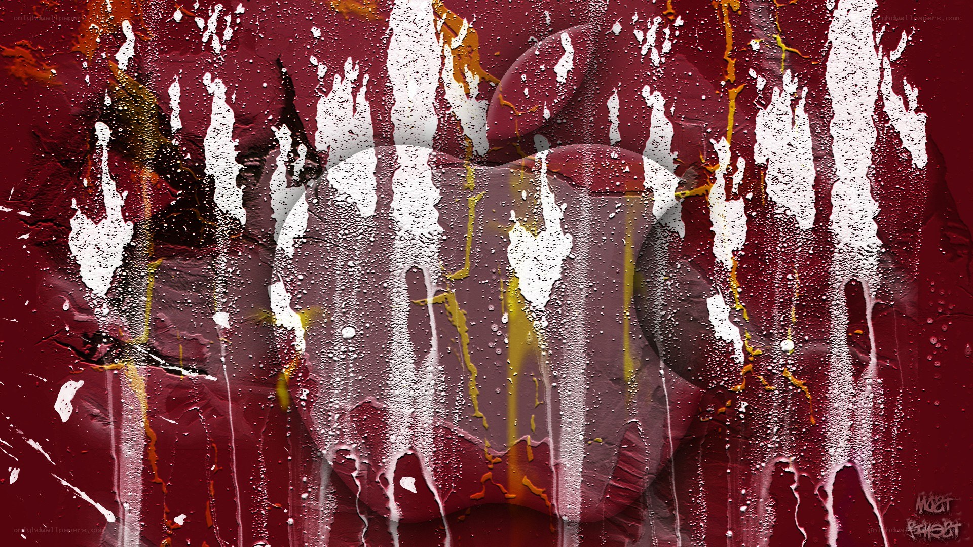 abstract apple logo art