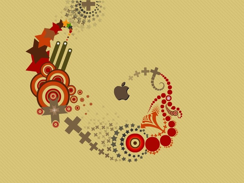 abstract apple logo design