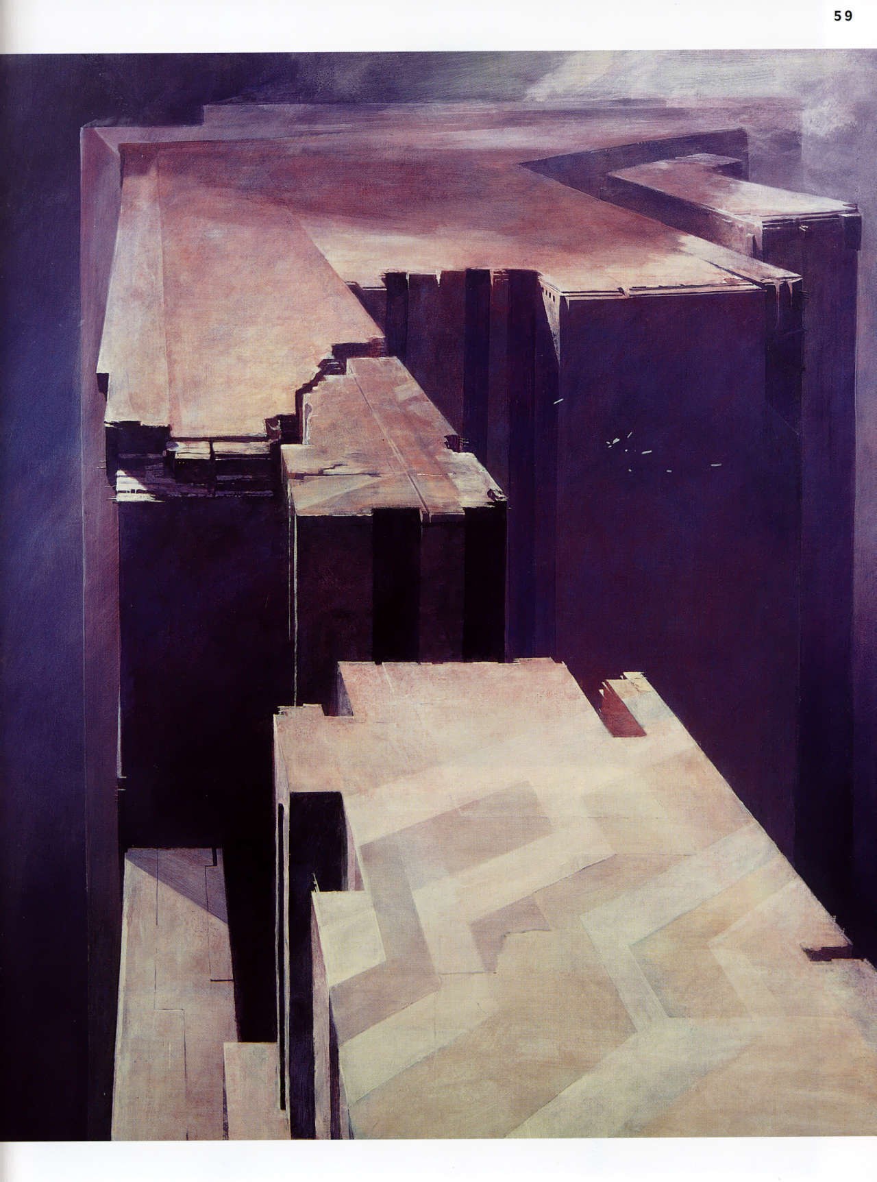 Abstract architectural painting
