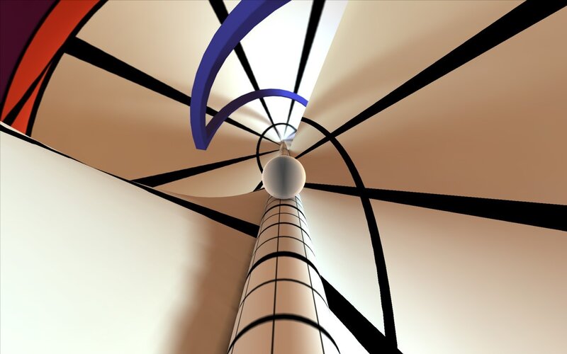 Abstract architectural spiral