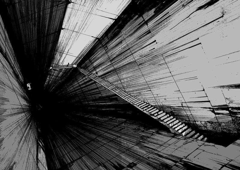 Abstract architectural tunnel