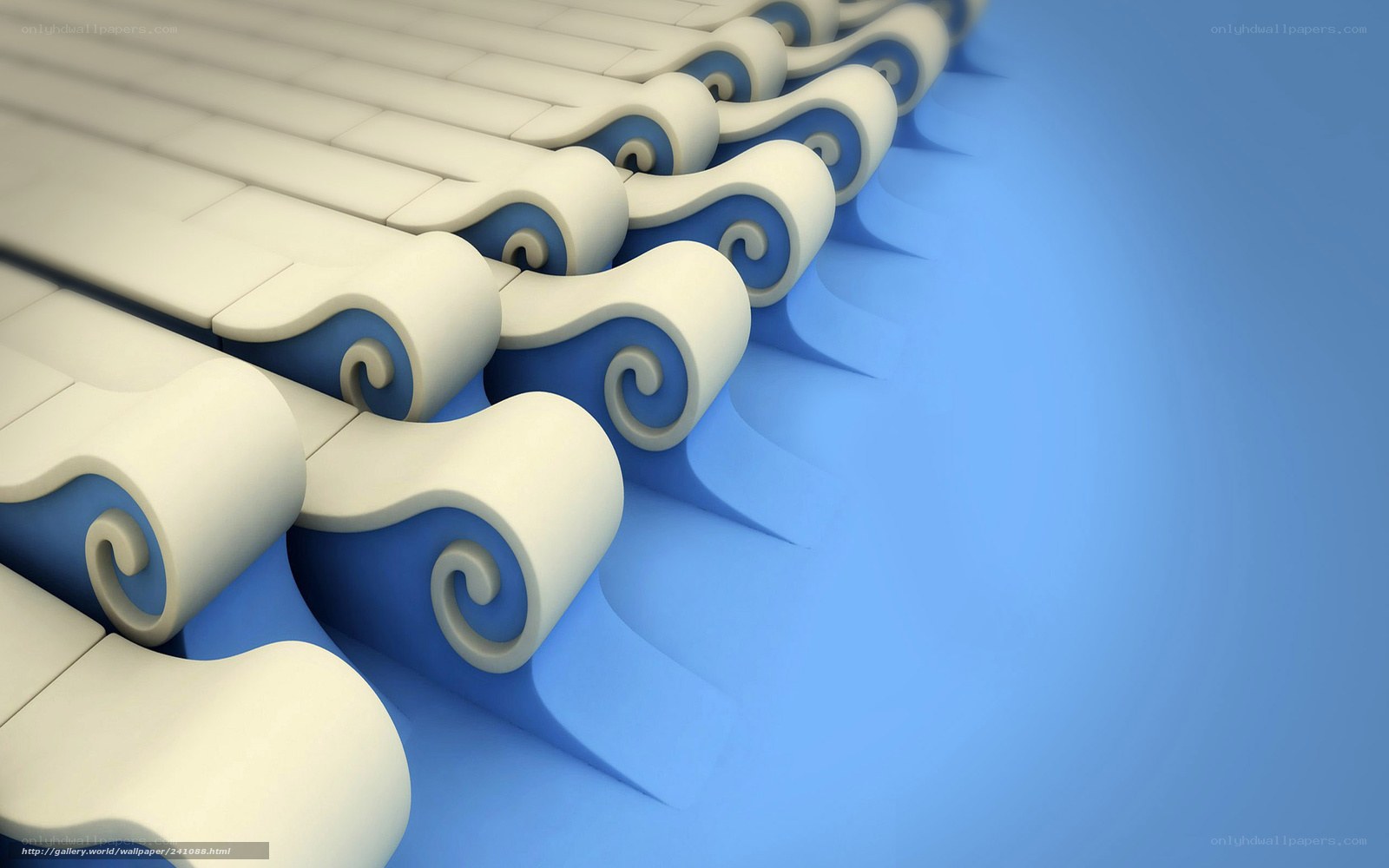 Abstract architectural wave design