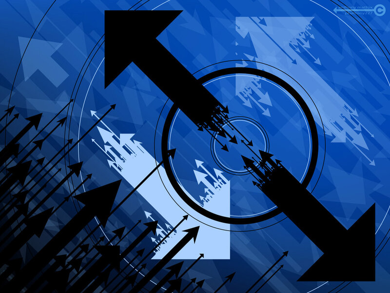 Abstract Arrow Design — Blue