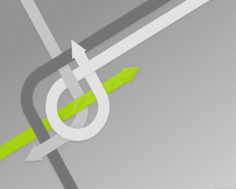 abstract arrow intersection design