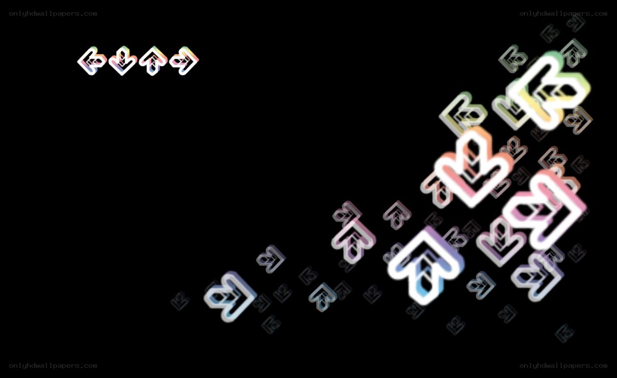 Abstract arrow pattern on black