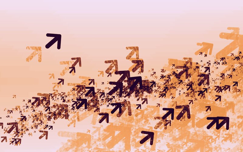 Abstract Arrow Pattern — Orange