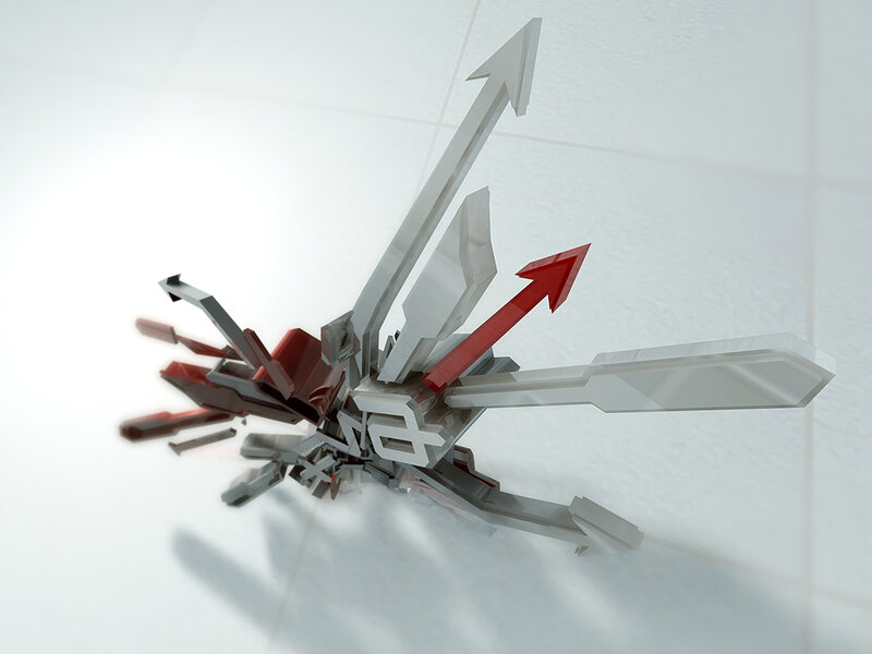 abstract arrow sculpture