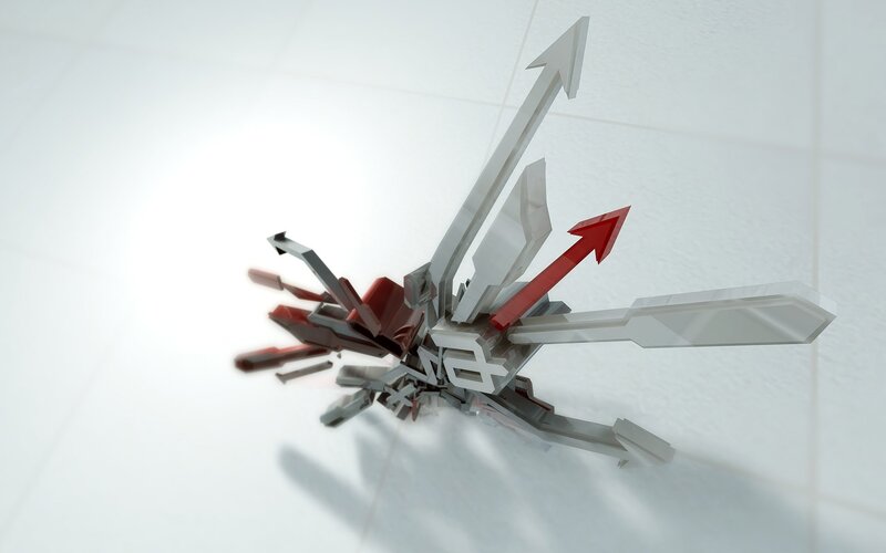 abstract arrow sculpture